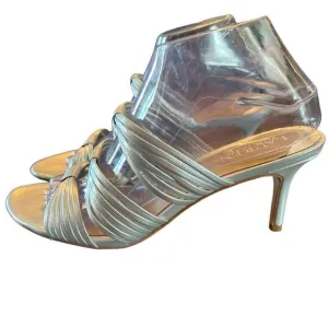 Lauren Ralph Lauren Nappa Leather Strappy Slip On Dressy Evening Heels NEW 8.5