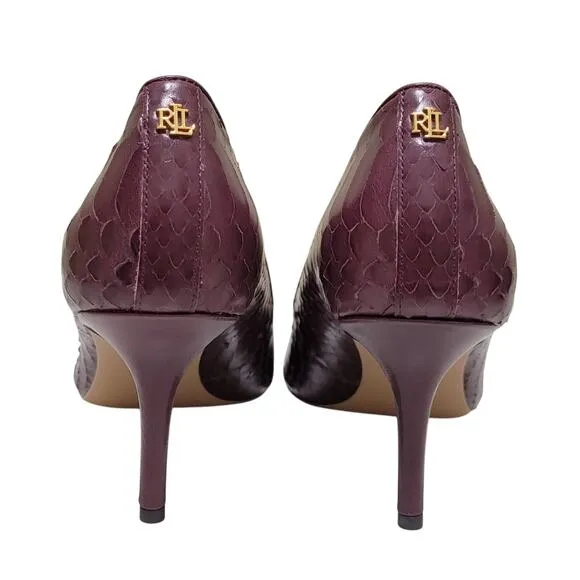 Lauren Ralph Lauren Women Lanette Pointed Toe Pump Heels Size US 10B Dark Purple