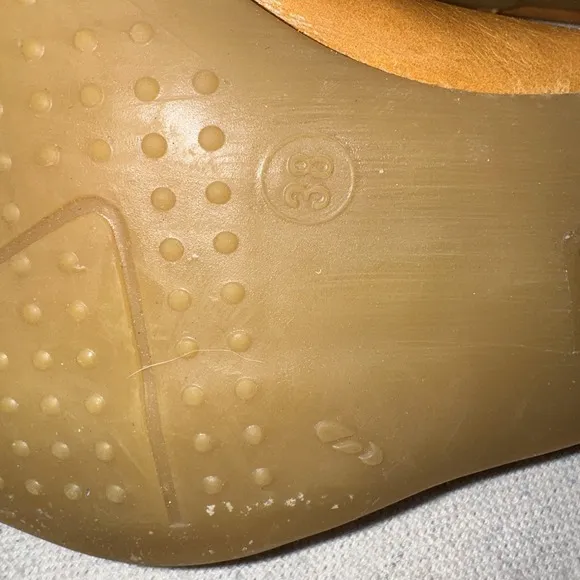 Les Tropeziennes Tan Leather Square Pointed Toe Mules FR38 US6.5 Made in France