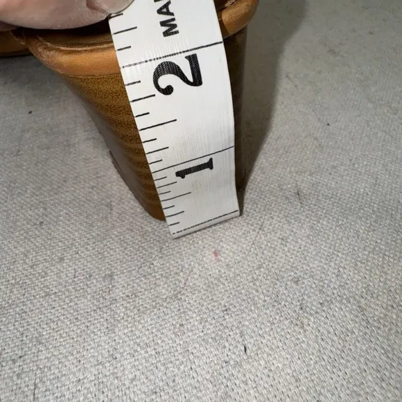 Les Tropeziennes Tan Leather Square Pointed Toe Mules FR38 US6.5 Made in France