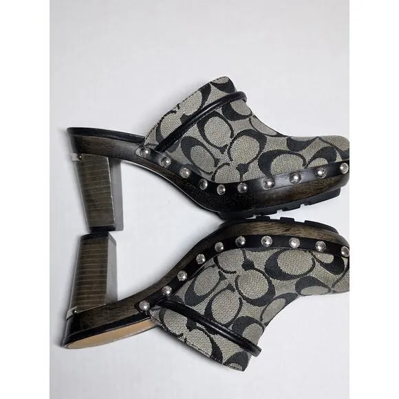 Like New Coach Shasha Slip-On Mules Black size 6.5