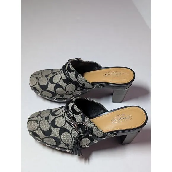 Like New Coach Shasha Slip-On Mules Black size 6.5