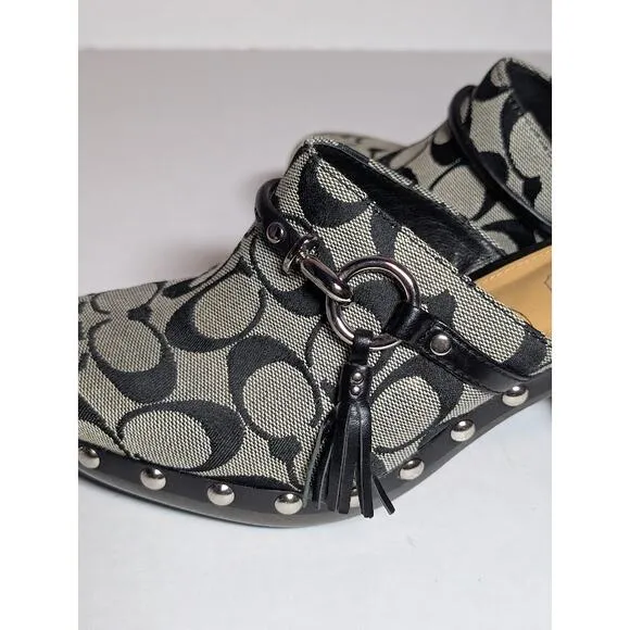 Like New Coach Shasha Slip-On Mules Black size 6.5