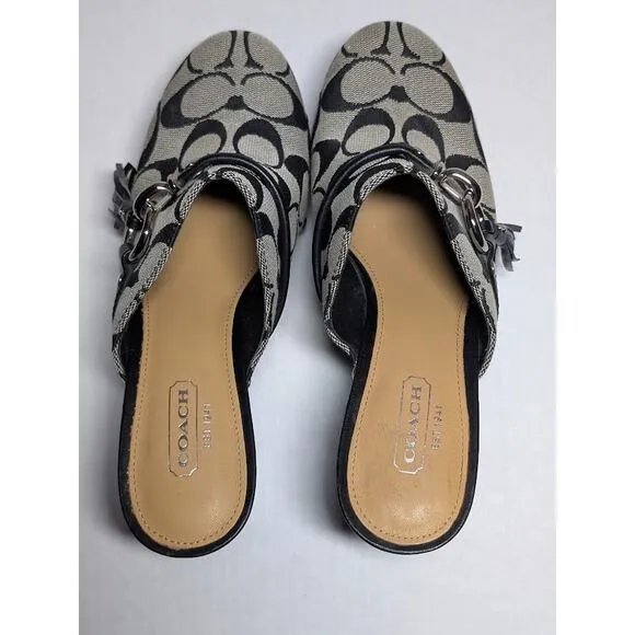 Like New Coach Shasha Slip-On Mules Black size 6.5