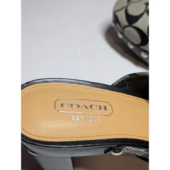 Like New Coach Shasha Slip-On Mules Black size 6.5