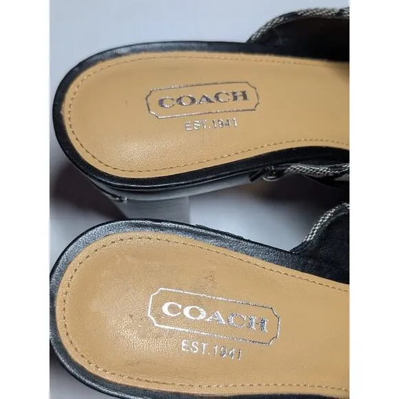 Like New Coach Shasha Slip-On Mules Black size 6.5