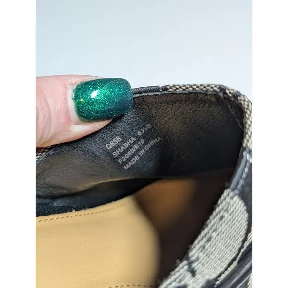 Like New Coach Shasha Slip-On Mules Black size 6.5