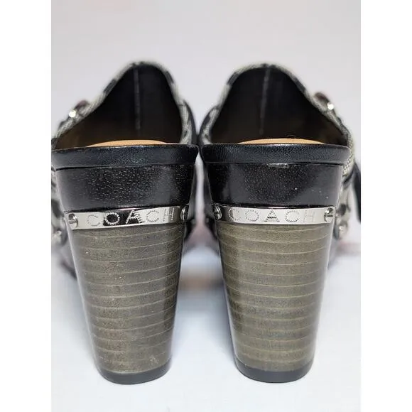 Like New Coach Shasha Slip-On Mules Black size 6.5