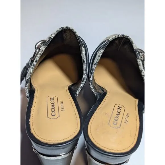 Like New Coach Shasha Slip-On Mules Black size 6.5