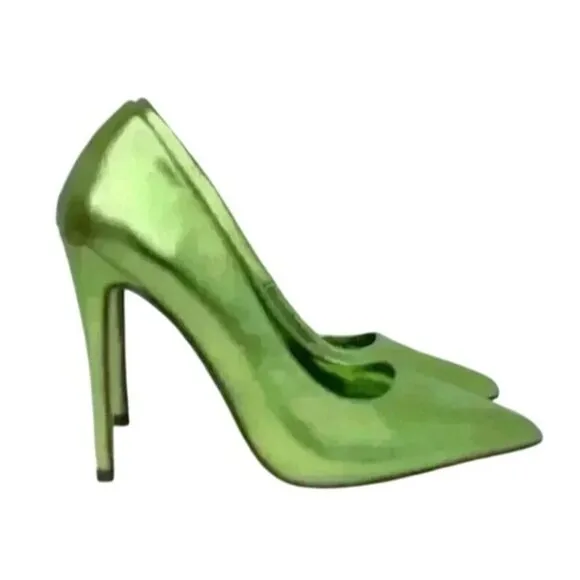 LILIANA / Kimye-99 / Metallic Green / Pointed-Toe High / Heels / Stilettos Women