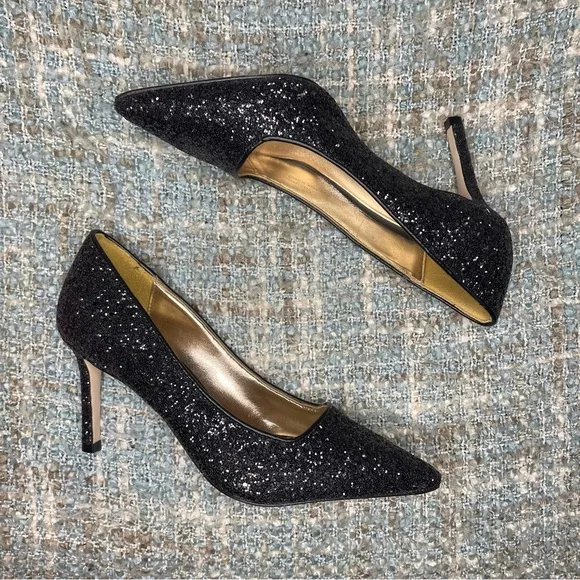 Lilly Pulitzer Margot Glitter Pump in Onyx