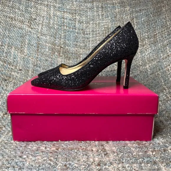 Lilly Pulitzer Margot Glitter Pump in Onyx