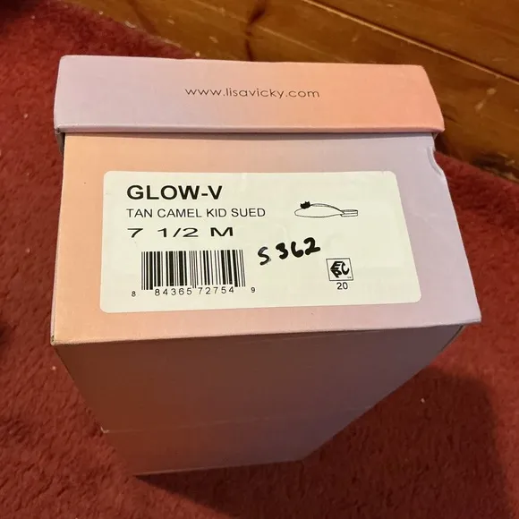 Lisa Vicky Glow tan camel kid suede mules