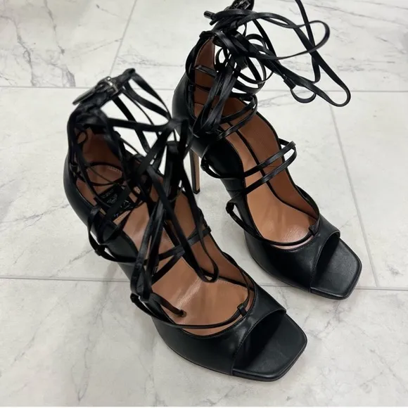 LITA by Ciara Solid Strappy Sandal in Black Size 40 (US 9.5)