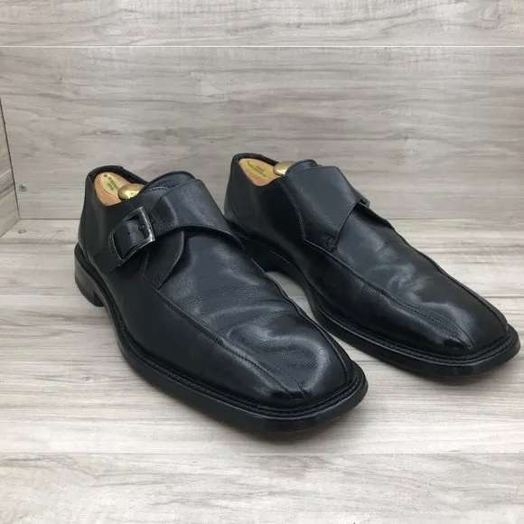 Lloyd Oxford Mens 12.5 Odell Black Leather Monk Strap Dress Shoes