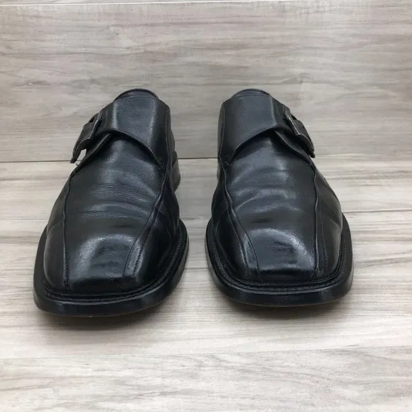 Lloyd Oxford Mens 12.5 Odell Black Leather Monk Strap Dress Shoes