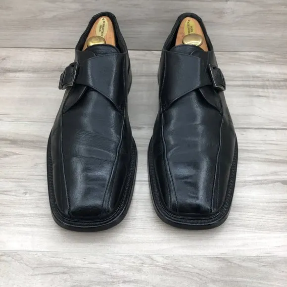 Lloyd Oxford Mens 12.5 Odell Black Leather Monk Strap Dress Shoes