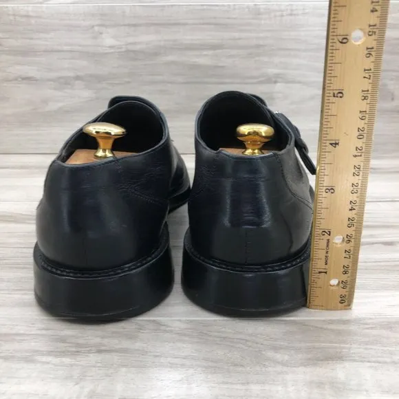 Lloyd Oxford Mens 12.5 Odell Black Leather Monk Strap Dress Shoes