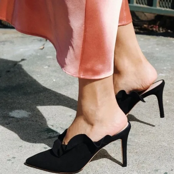 Loeffler Randall Langley - Black Suade Heels Women's Size 5