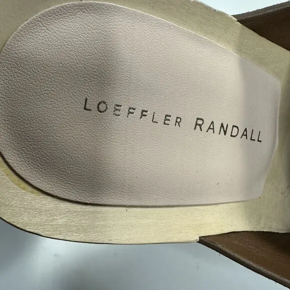 LOEFFLER RANDALL MERRIL CACAO HEELED BRAIDED CLOGS SLIDE SUEDE. Sz: 10.5