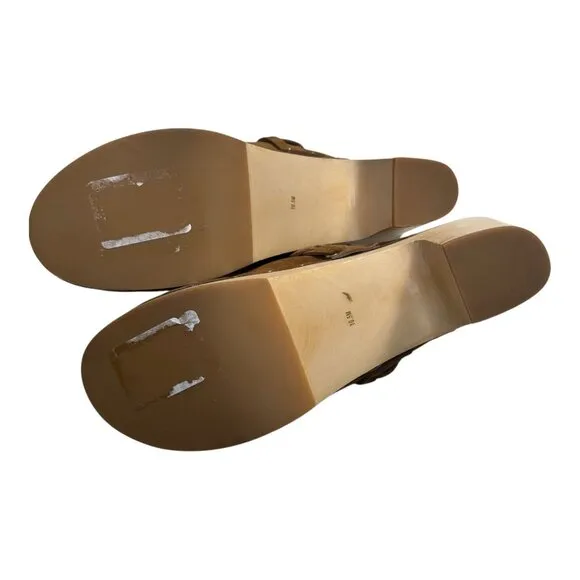 LOEFFLER RANDALL MERRIL CACAO HEELED BRAIDED CLOGS SLIDE SUEDE. Sz: 10.5