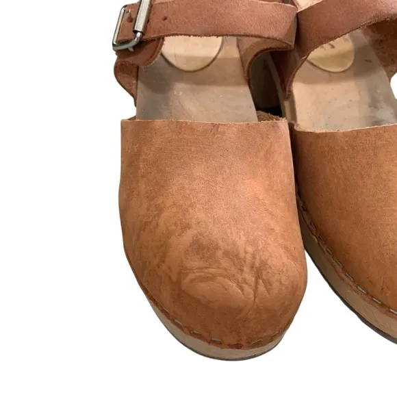 Lotta From Stockholm Classic Heeled Tan Clogs