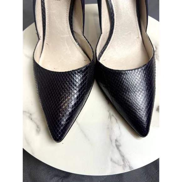 Louis Et Cie Hermosah Purple d' Orsay Leather Pointed Toes Pumps SZ9.5:Pre-Owned