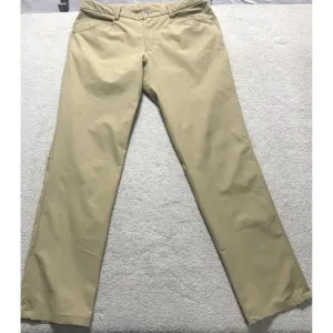Lululemon Khaki Chino Mens 36x33 Stretch Straight Leg Pans