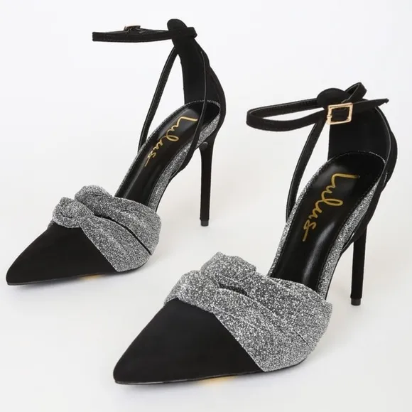 Lulu’s | Sparkle High Heels New 5.5 Pointed Toe Woman's
