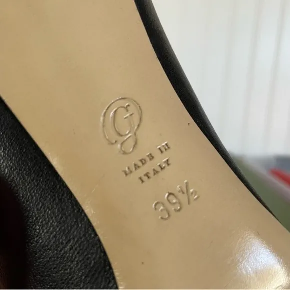 M Gemi Classic 90mm High Heels in Black Leather Handmade *Italy*