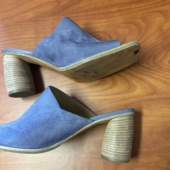M. Gemi The Ilaria 70mm Mules Purple Leather Shoes Heels Size 40.5 9.5