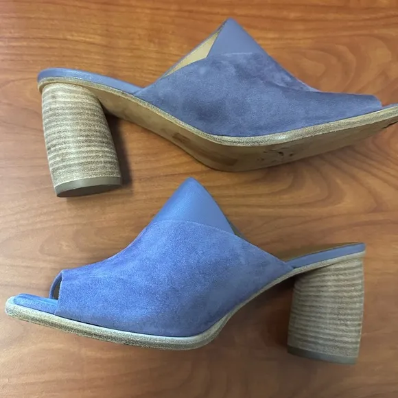 M. Gemi The Ilaria 70mm Mules Purple Leather Shoes Heels Size 40.5 9.5