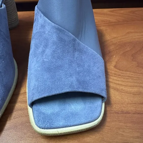 M. Gemi The Ilaria 70mm Mules Purple Leather Shoes Heels Size 40.5 9.5