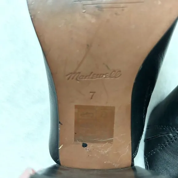 Madewell The Macarro Leather Mule True Black Size 7