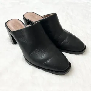 Madewell The Macarro Leather Mule True Black Size 7