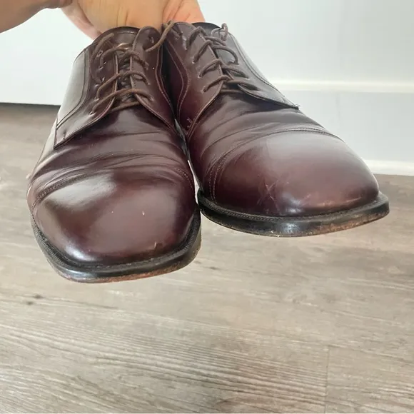 Magnanni Cap toe Lace up Oxfords Brown Men's Leather Dress Shoes Size 8.5M