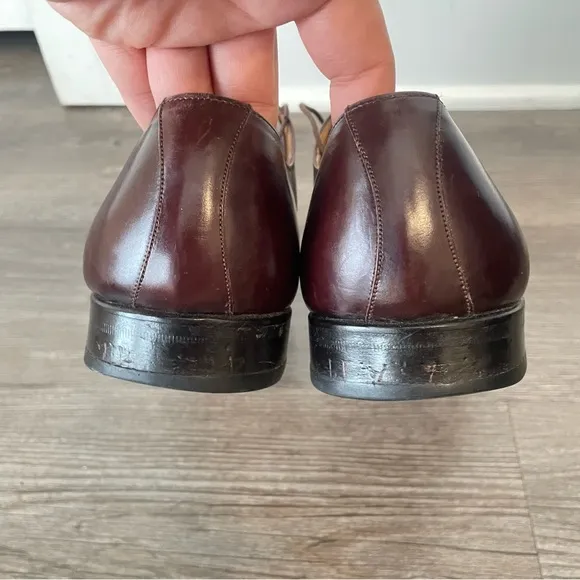 Magnanni Cap toe Lace up Oxfords Brown Men's Leather Dress Shoes Size 8.5M