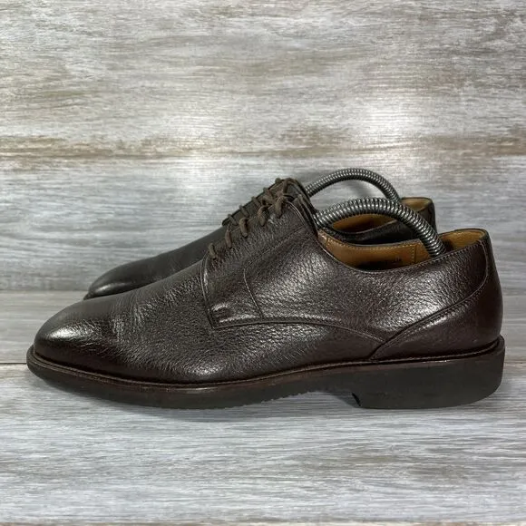 Magnanni Men's Brown Leather Oxfords Dress Shoes Size EU 41 US 8.5