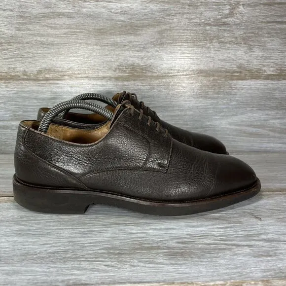 Magnanni Men's Brown Leather Oxfords Dress Shoes Size EU 41 US 8.5