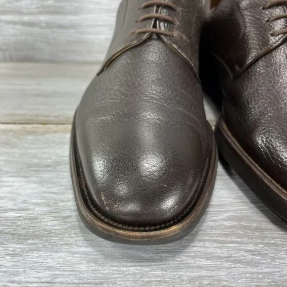 Magnanni Men's Brown Leather Oxfords Dress Shoes Size EU 41 US 8.5