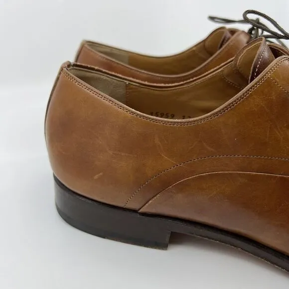 MAGNANNI 'Saffron' Brown Leather‎ Cap Toe Oxfords Men 12 15959
