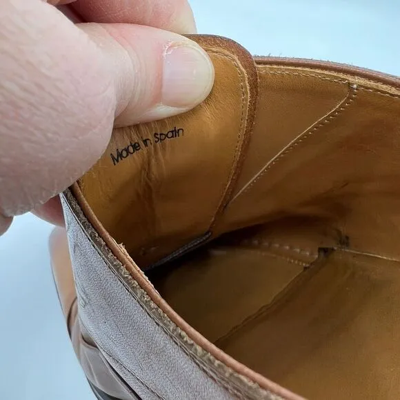 MAGNANNI 'Saffron' Brown Leather‎ Cap Toe Oxfords Men 12 15959