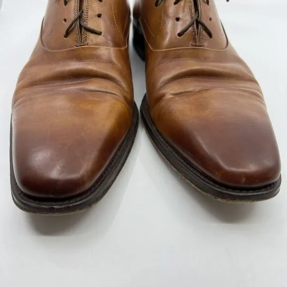MAGNANNI 'Saffron' Brown Leather‎ Cap Toe Oxfords Men 12 15959