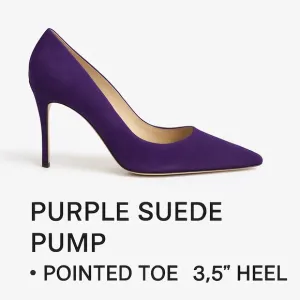 Manolo Blahnik Purple Suede Heels Pointed Toe