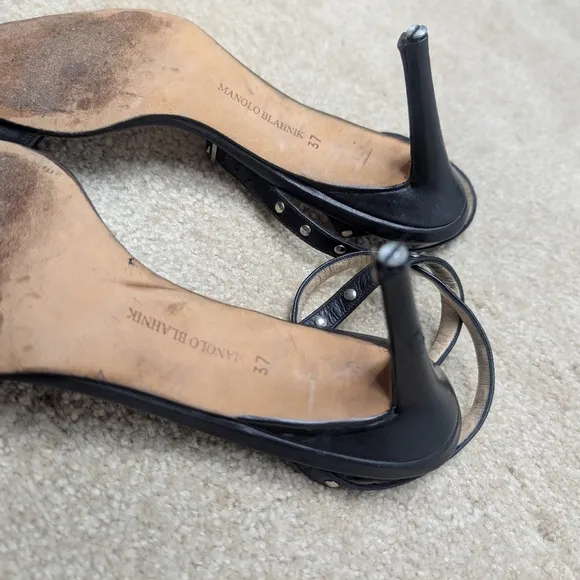 Manolo Blahnik Strappy studded Heels