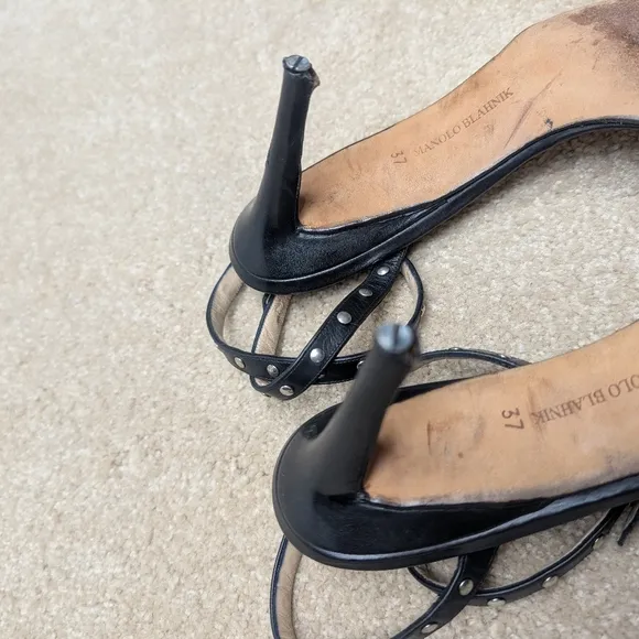 Manolo Blahnik Strappy studded Heels