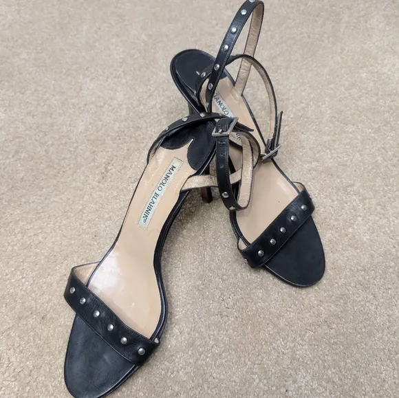 Manolo Blahnik Strappy studded Heels