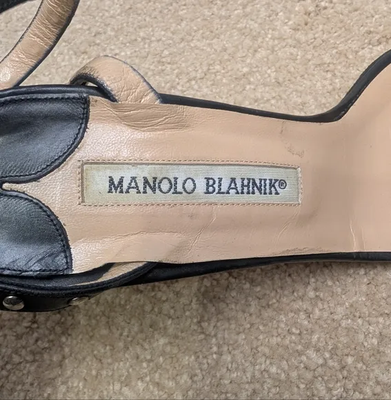 Manolo Blahnik Strappy studded Heels
