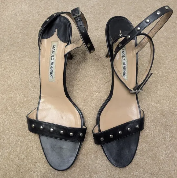 Manolo Blahnik Strappy studded Heels