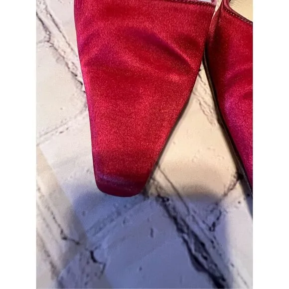 Manolo Blahnik Size 36 Pointed Toe Suede Pump Heels Red Classic Dressy Glam